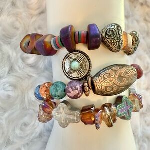 Bohemian Multi-Color Beaded Bracelet Set